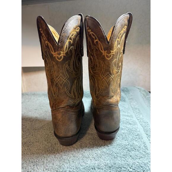 Tony Lama Women’s Desah Wingtip Western 11” Vaquero VF6004 Black Label 67.5B - Picture 6 of 16